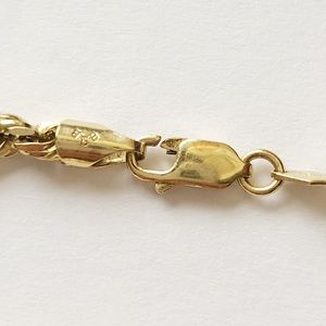 4k Solid Gold Rope Bbb Necklace 22 In 